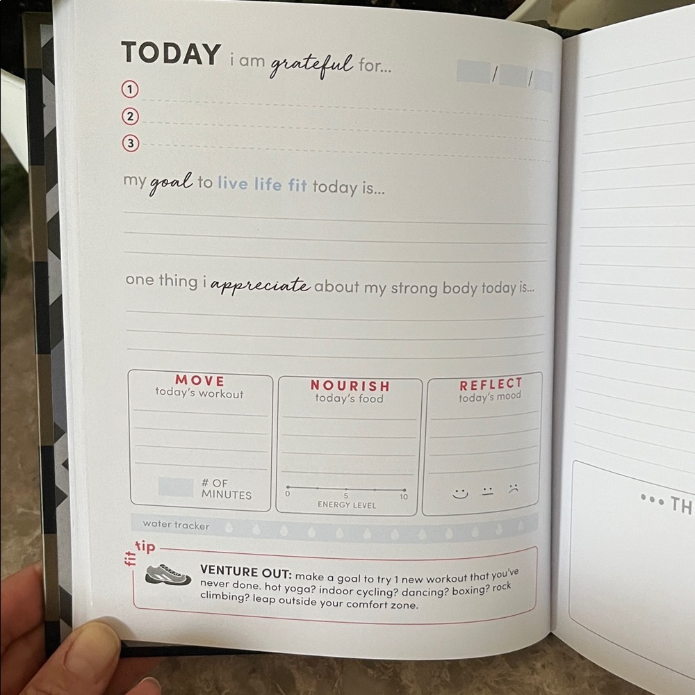 16 Week Fitness Tracking Gratitude Journal NWT NEW YEAR GOALS Health Inspiration - Picture 8 of 12